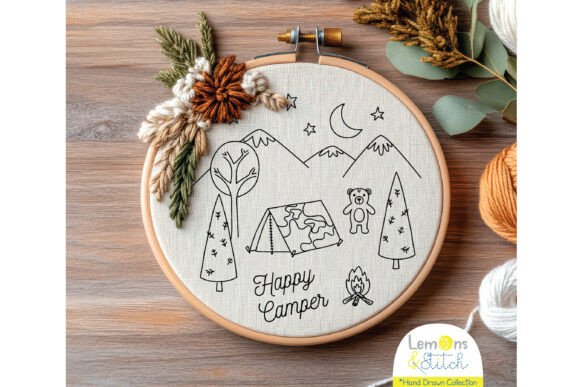 Happy Camper Tent: A Cozy Embroidery Review