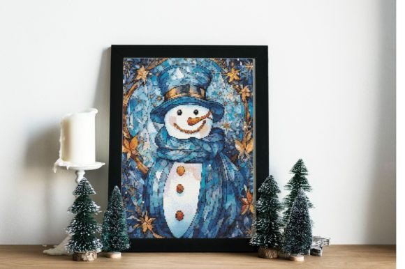 Reviewing the Counted Cross Stitch Pattern Snowman